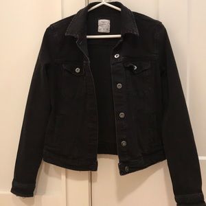 Black denim jacket